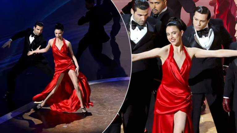 Margaret Qualley mahnit në ‘Oscars 2025’ me një performancë spektakolare në nder të James Bond