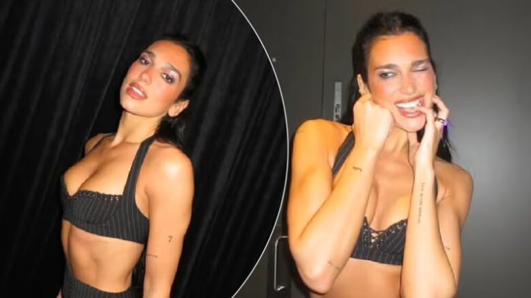 Dua Lipa nxjerr në pah figurën e saj të mrekullueshme, në mes të turneut të saj “Radical Optimism”