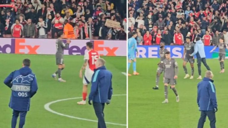 Gjesti i Lucas Vaqzues për tifozët e Real Madridit në Londër ndez ndeshjen e kthimit